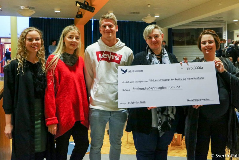 Góðgerðavika Menntaskólans skilaði 875 þúsund krónum til Aflsins