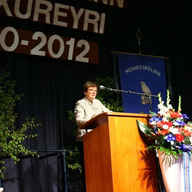 Anna Dóra Antonsdóttir var fulltrúi 40 ára stúdenta