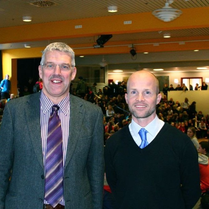 Jón Már skólameistari og Héðinn S. Björnsson frá Landlæknisembættinu