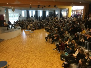 Sesselja og Vilhjálmur í Kvosinni í morgun