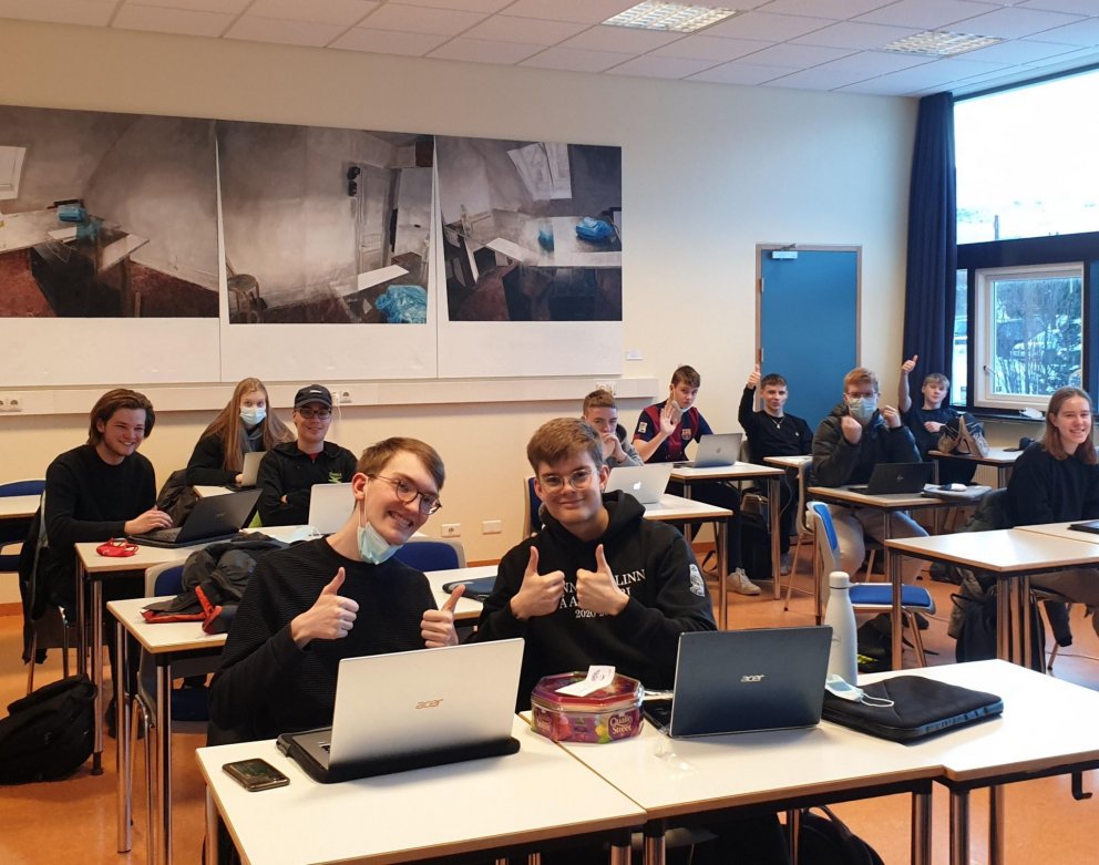 Hluti af 3T í síðustu kennslustundinni á önninni