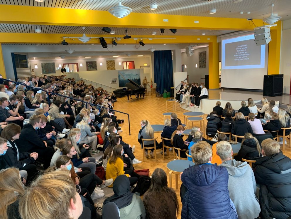 Frá söngsal á haustönn 2021