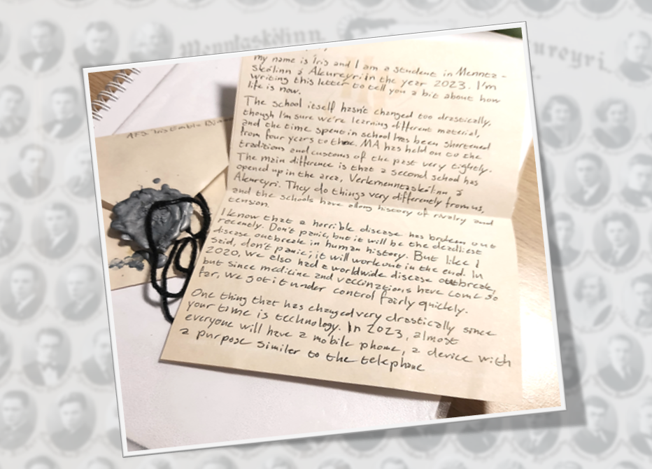 Bréf til nemanda í MA árið 1918