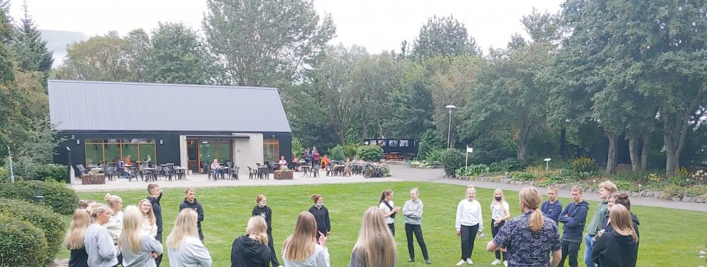 Á góðri stund í Lystigarðinum