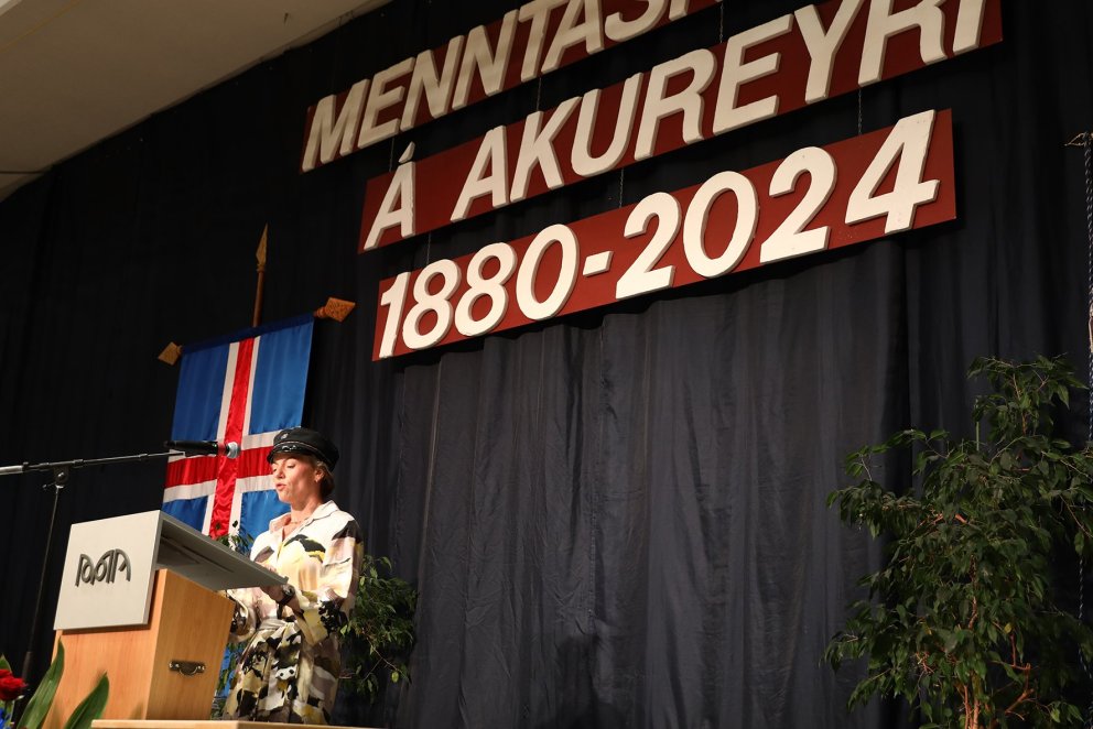 Aðalheiður Rósa Jóhannesdóttir fulltrúi 25 ára stúdenta. Mynd: Páll A. Pálsson