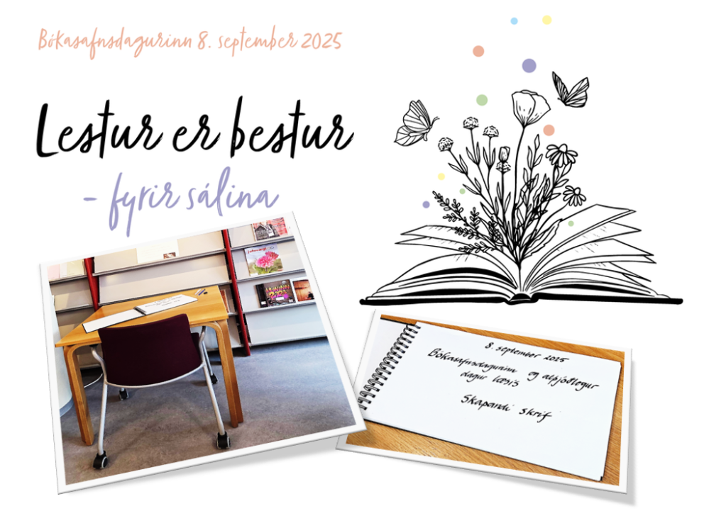 Nemendur eru hvattir til skapandi skrifa á bókasafni MA í tilefni af alþjóðlegum degi læsis