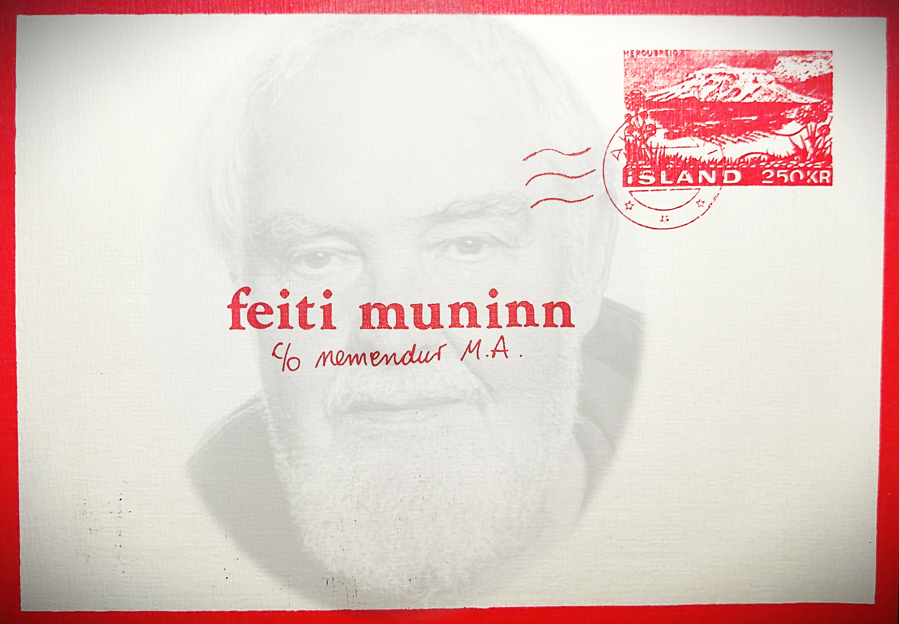 Samsett mynd af kápu feita munins og Guðmundi Oddi Magnússyni. Myndin af Goddi var fengin af heimasí&hellip;