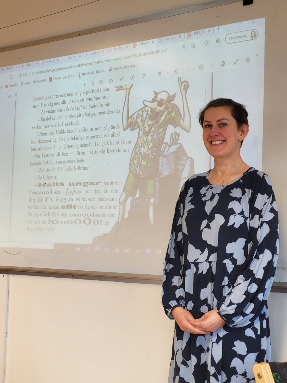 Hafdís Inga kennir þessa viku í Svíþjóð