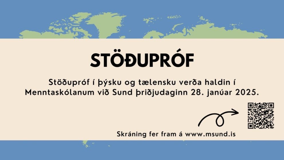 Stöðupróf í þýsku og tælensku