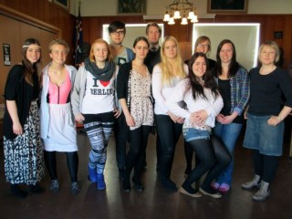 Þýskunemar og Harpa á Sal í Gamla skóla