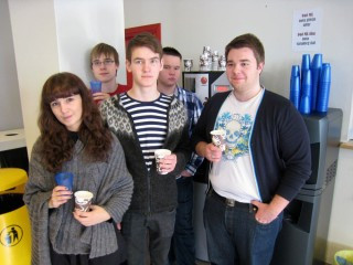 Við drykkjavélarnar