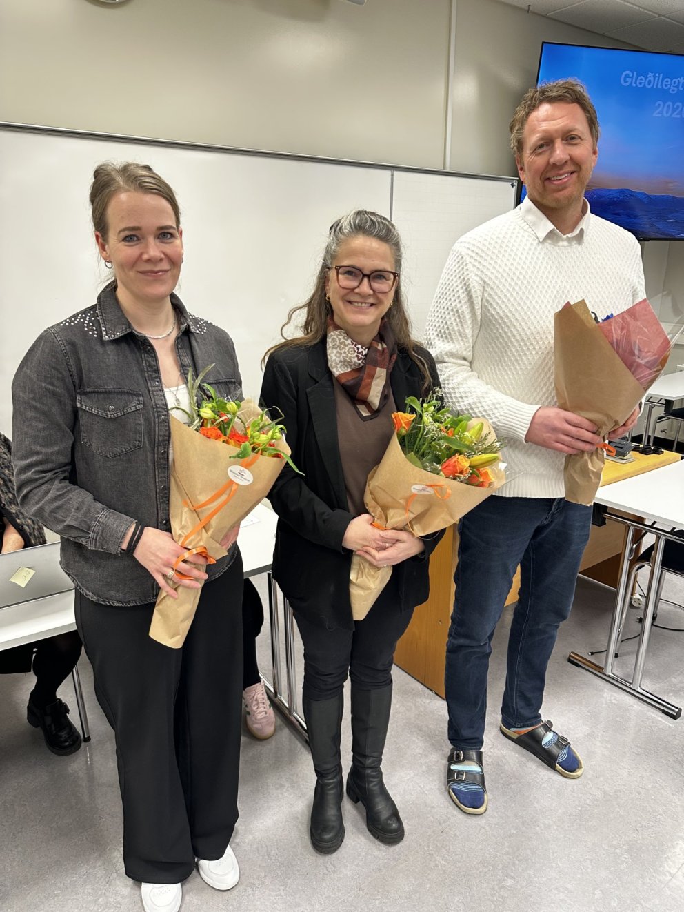 Maija Kalliokoski, Arnrún Halla Arnórsdóttir og Kristinn Berg Gunnarsson