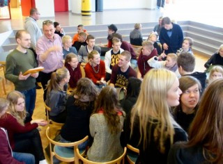 Gestirnir frá Haslev með gestgjöfum í Kvosinni.