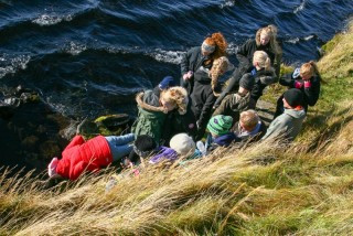 Sopið úr lind við Grænavatn