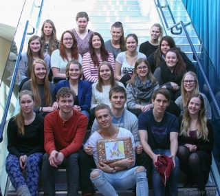 FER-hópurinn fékk að snerta pakkann