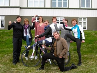 Kögglarnir hjóla í vinnuna.