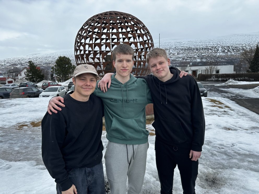 Birkir Snær, Björn Orri og Jón Haukur sáttir með silfrið