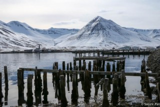 Á Siglufirði í dag.