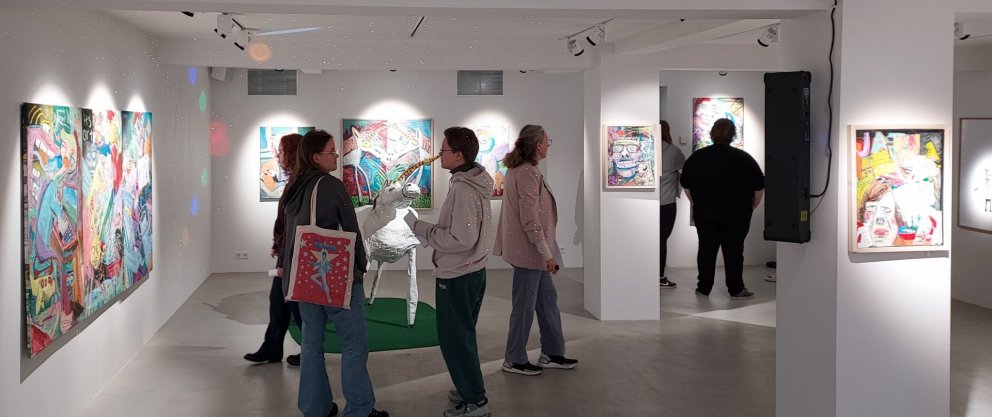 Nemendur njóta listar á Listasafninu