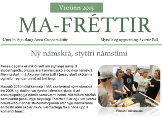 MA-fréttir vorönn 2015