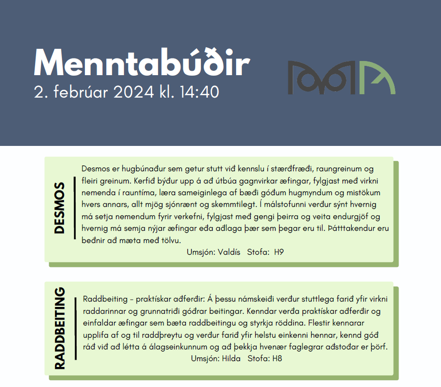 Fyrstu menntabúðir vorannar