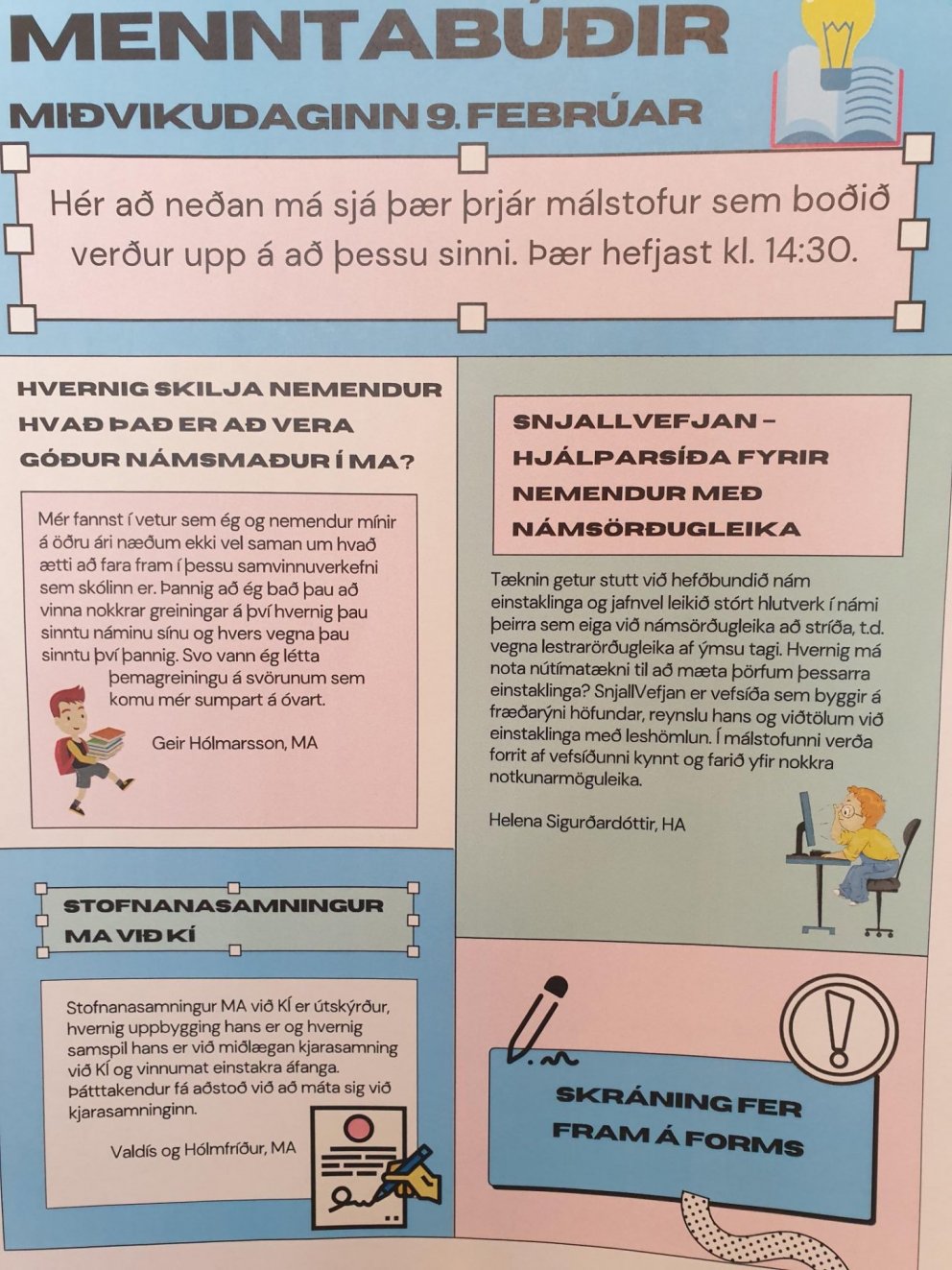 Menntabúðir á námsmatsdegi