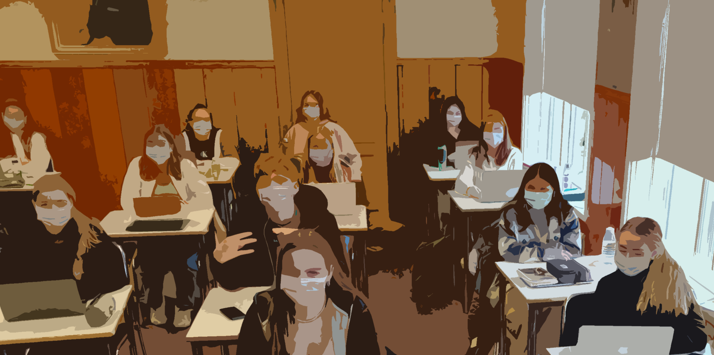 Nemendur þreyta próf þessa dagana