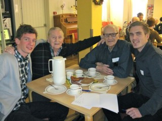 Marteinn og Frímann á góðri stundu í Hlíð