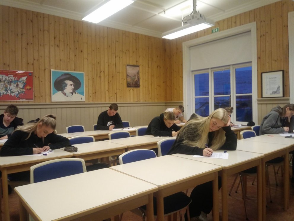 Einbeittir nemendur í prófi