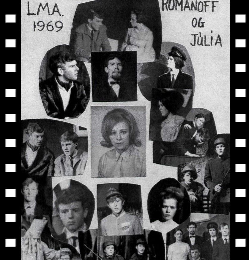 Leikfélag Menntaskólans frumsýndi Rómanoff og Júlíu árið 1969