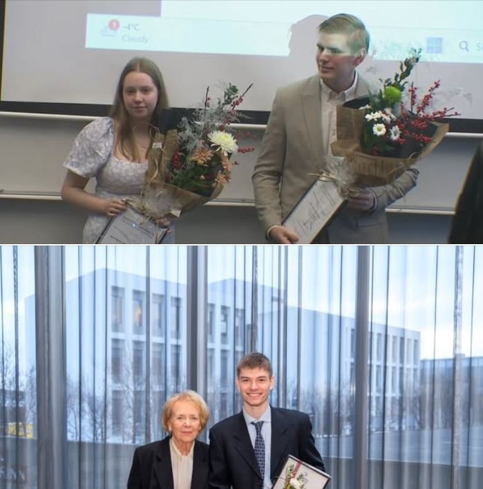 Myndir: Arnór Fannar Rúnarsson og Gunnar Sverrisson. Ásamt Rakel Maríu er á myndinni Viktor Már Guðm…