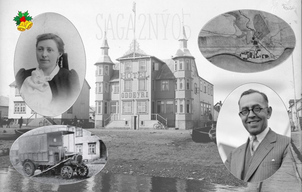 Mynd af Hótel Oddeyri í bakgrunni er tekin af Hallgrími Einarssyni árið 1906. Rétthafi er Minjasafni&hellip;