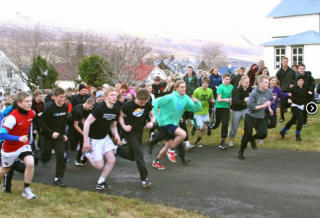 Mynd frá Brunnárhlaupi í fyrra