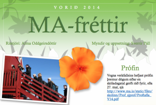 MA-fréttir vor 2014