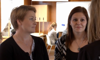 Harpa og Anna Eyfjörð í sjónvarpinu