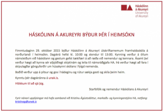 Fjórði bekkur í kynningu i HA