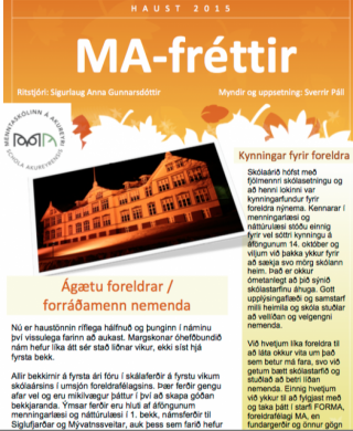 MA fréttir haustönn 2015