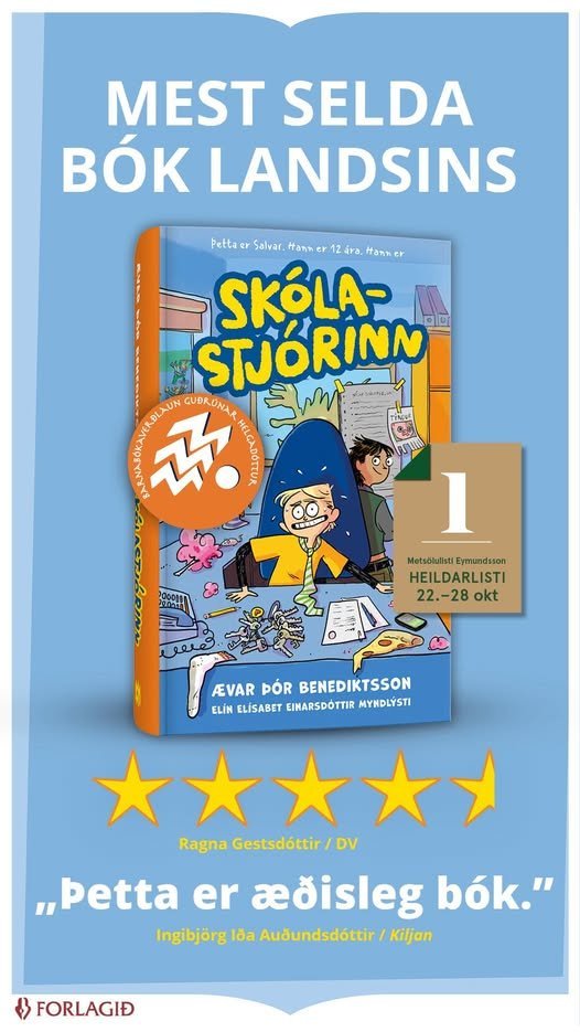 Skólastjórinn er vinsæl bók 
Mynd: Forlagið