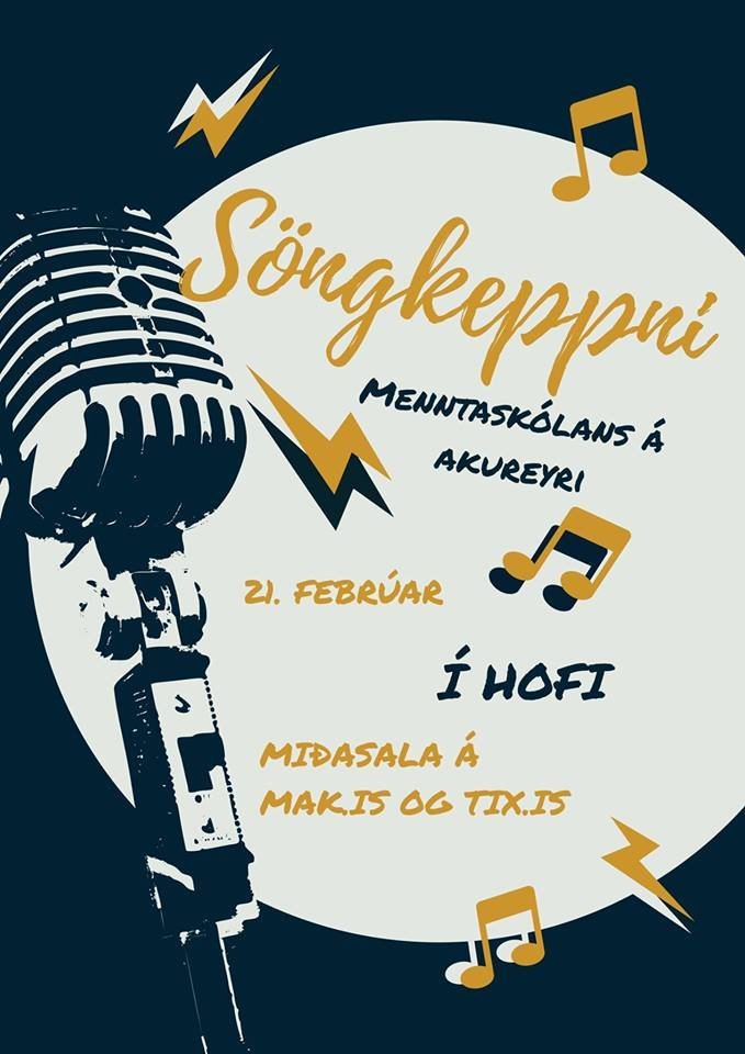 Gleðin tekur völd í Söngkeppni Menntaskólans á Akureyri þann 21. febrúar