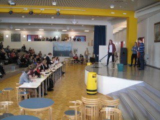 Brynja, Hlöðver, Úlfur og Þrúður kynna sitt tæki