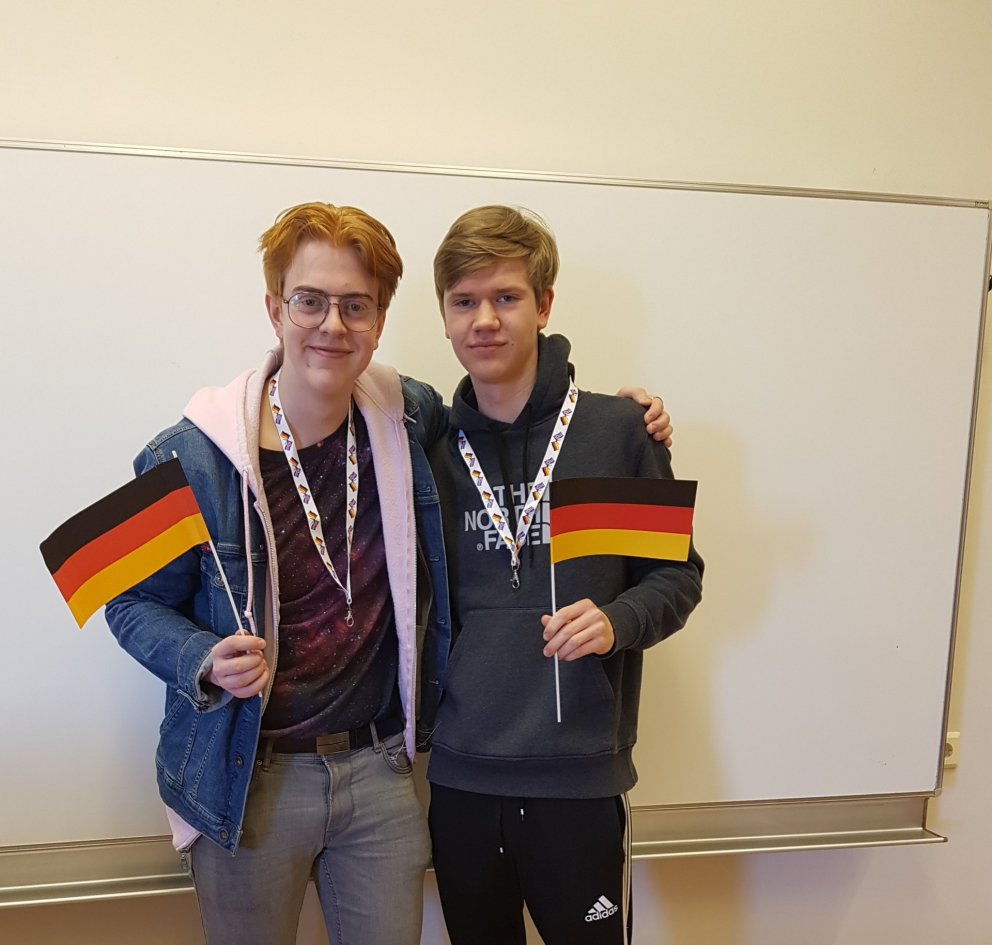 Magnús og Ari fagna árangri í Þýskuþraut