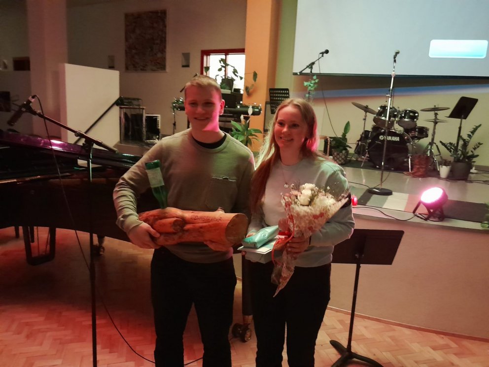 Eysteinn Ísar og Lilja Gull Ólafsbörn. Unnar Vilhjálmsson tók myndina.