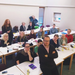 Andri Snær og hluti námskeiðsgesta