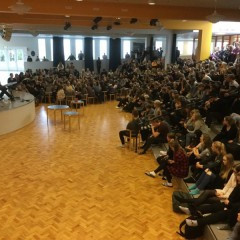 Sesselja og Vilhjálmur í Kvosinni í morgun