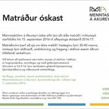 Matráður óskast