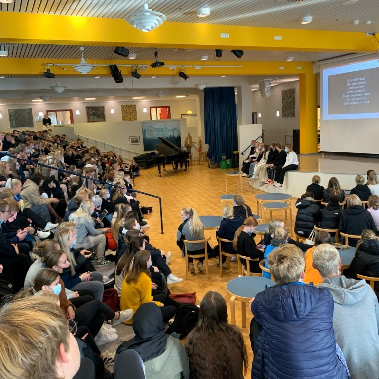 Frá söngsal á haustönn 2021