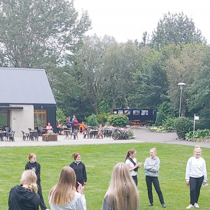 Á góðri stund í Lystigarðinum