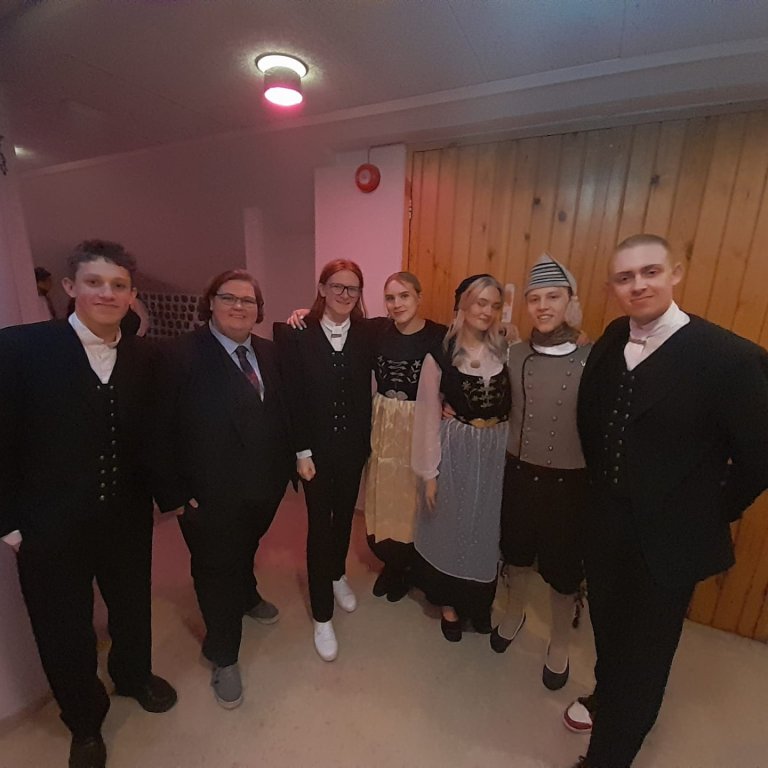 Hrefna, Þorsteinn og Þröstur ásamt félögum sínum