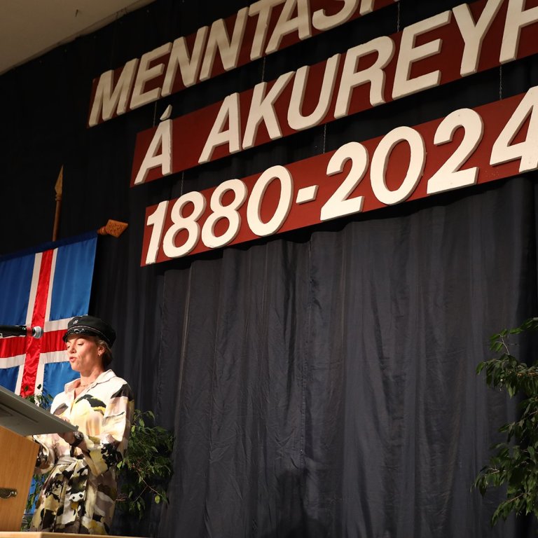 Aðalheiður Rósa Jóhannesdóttir fulltrúi 25 ára stúdenta. Mynd: Páll A. Pálsson