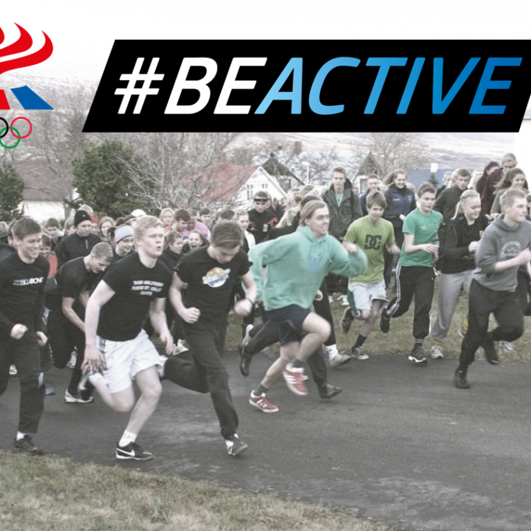 Nemendur MA við rásmark Brunnárhlaups árið 2012